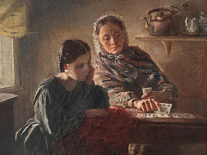 1832-Axel Gustaf Hertzberg - Dalla cartomante